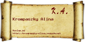 Krompaszky Alina névjegykártya